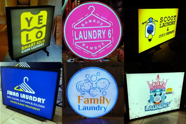 Inspirasi Neon Box Laundry dengan Design yang Unik